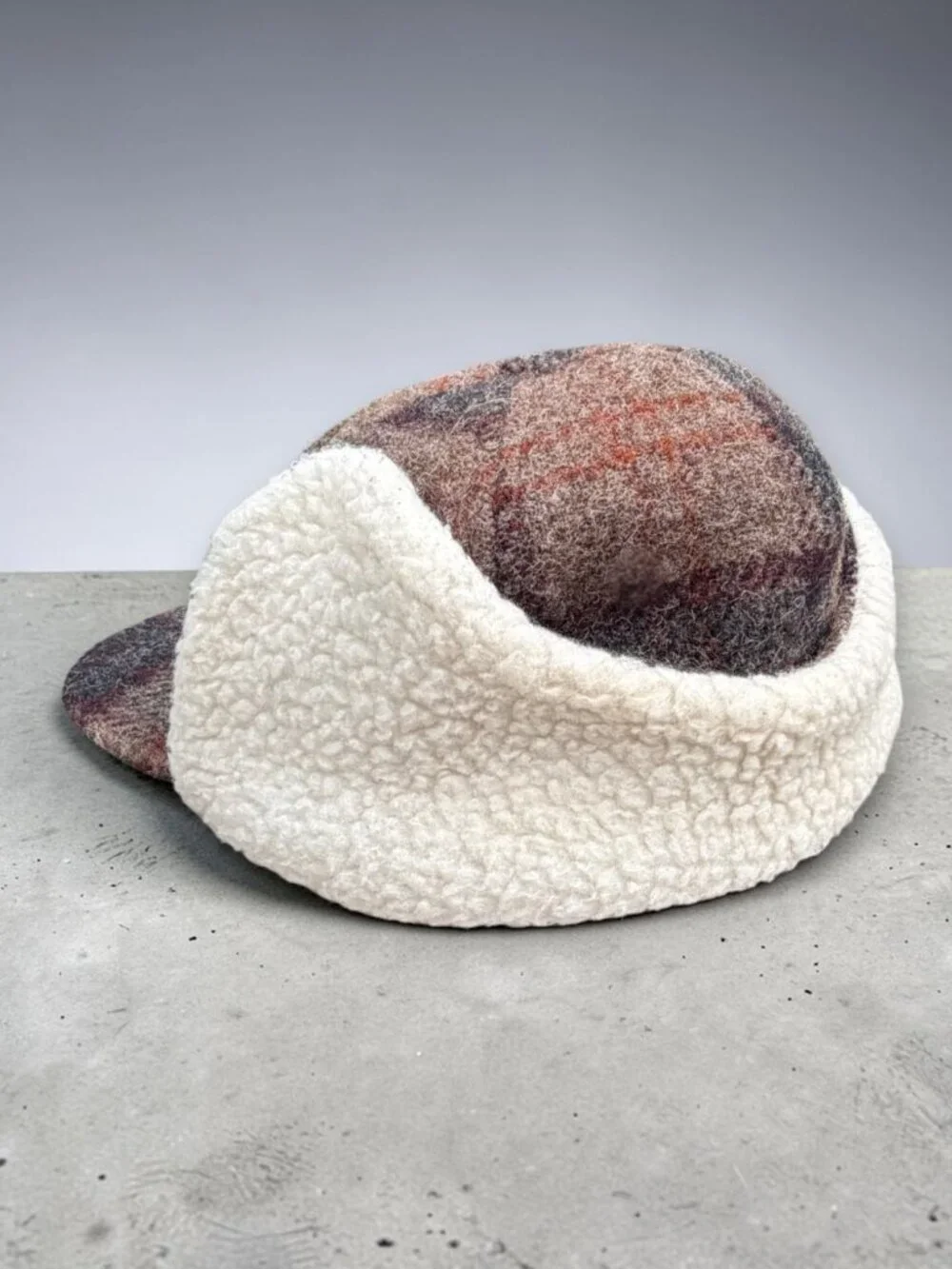 J.Crew Y2K Plaid Wool Blend Trapper Hat Sherpa Ear Flap Aviator Cap Heritage M